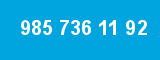 985 736 11 92 985 736 11 92